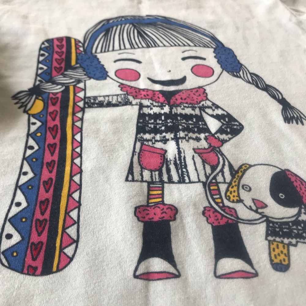 Hanna Andersson Girls Long Sleeve Top Size 110